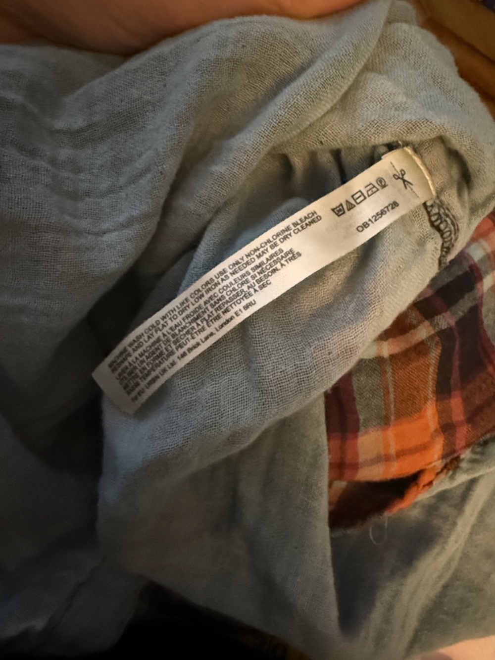 Intimately by free people colorless Plaid Button-Up Shirt. - Picture 7 of 7